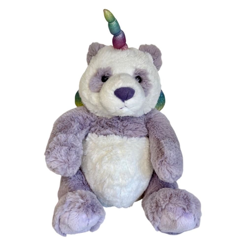GUND Glitz Pandacorn Plush Stuffed Animal Lilac and White Fur
